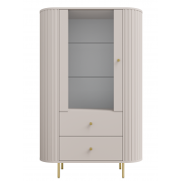 Witryna beżowa zaokrąglone boki frez 112 OLIVO Witryna beżowa zaokrąglone boki frez 112 OLIVO